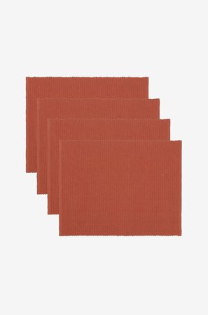 Linum - Bordstabletter Uni 4-pack - Orange - Löpare & tabletter - Från Homeroom