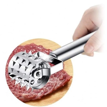 Köttmörare i Rostfritt Stål Maximerar Matens Smak, Spikad Sida Mörare, Platt Sida Plattar Ut Biff, Bankar Kött, Kommersiell Kvalitet