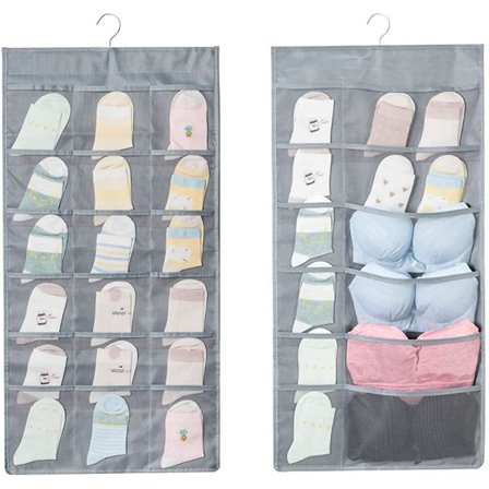 (Grå - 30 Fack) Hängande Förvaring - 30 Fack Hängande Garderob