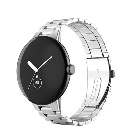 Ruostumattomasta teräksestä valmistettu kelloranneke Silver Google pixel watch 2 cm