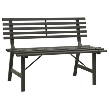 Vidaxl Trädgårdsbänk 110 Cm Stål Svart Svart