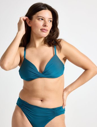 Lindex Swim Top Nicola Shiny - Blue - L