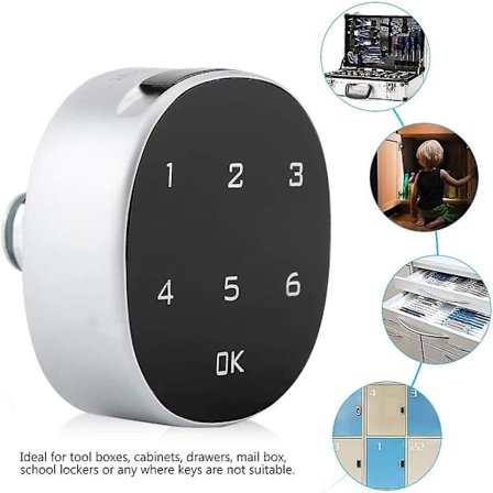 Kode-lås Digital Sink-legering Kodekombinasjon Elektronisk Kode-lås Cam Skap Locker Praktisk Pas