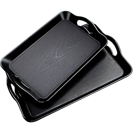 Tyk varmebestandig hvid plastik rektangulær bakke 16,5" x