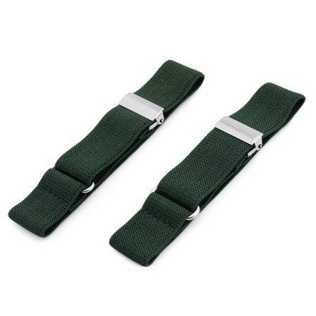 Wąskie ciemnozielone opaski do rękawów koszuli dla mężczyzn - Opaski do koszul