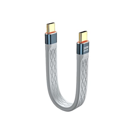 Hurtig 5-tommer USB4.0 Type C-kabel med 40 Gbps data og 240 W strømstøtte