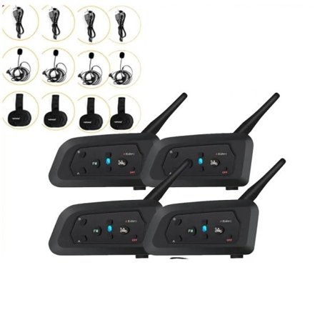 4 Brugere V4C Fuld Duplex Bluetooth Hovedtelefon Konference 1200M Coach Dommer Interphone