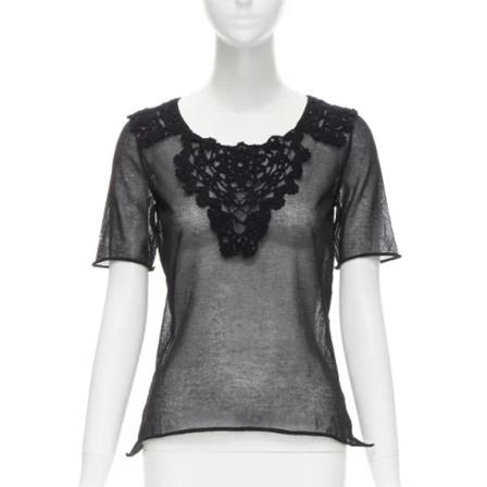 Dolce & Gabbana Pre-owned, Pre-owned Cotton tops Zwart, Dames, Maat:S,Katoen