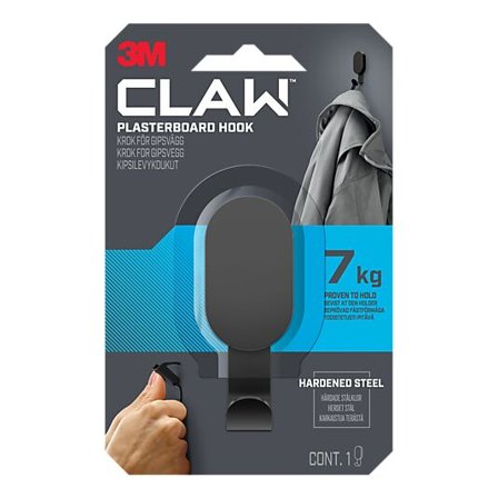 3M Krok til gipsvegg 7kg sort