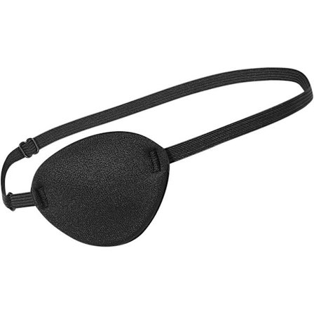 Sorte øjenlapper Justerbare piratøjenlapper til behandling af skel A