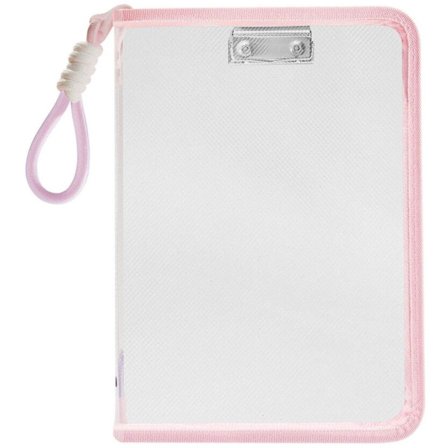 A4-størrelse dokumenttaske med clips og lynlås - transparent - vandtæt - støvtæt - 32,7*23*3 cm