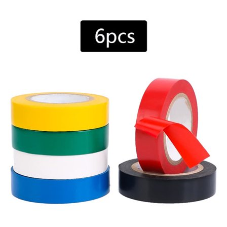 Färgad Tejp 6 St Elektrisk Isoleringstape PVC