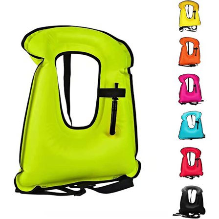 Svømmevest, oppustelig opdriftsvest - bærbar snorkelvest til dykning, surfing, svømning, udendørs vandsport, mænd, kvinder