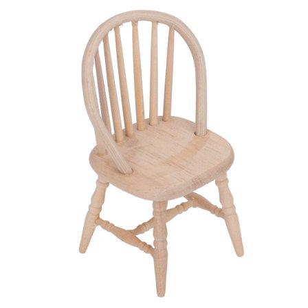 Dukkehus Tre Stol 1:12 Skala Enkelt Design Moderne Stil Dukkehus Miniatyr Møbler