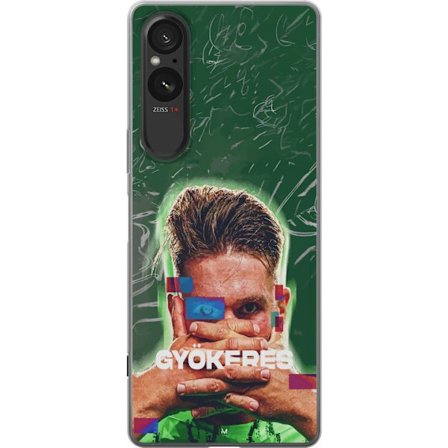 Kompatibel Mobilcover til Sony Xperia 5 V Lamine Yamal i Barcelona-trøje med neonlys og røde og blå lyn i dramatisk effekt