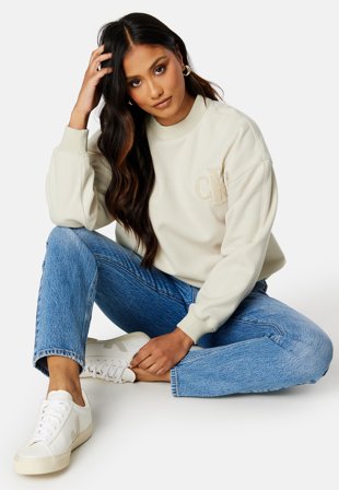 Calvin Klein Jeans Chenille CK Crewneck ACF Eggshell Klær