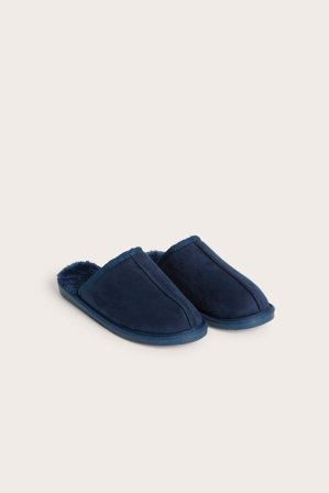 Kappahl | Kapcie z imitacji zamszu Ciemnoniebieski 31/32 | Ciemnoniebieski