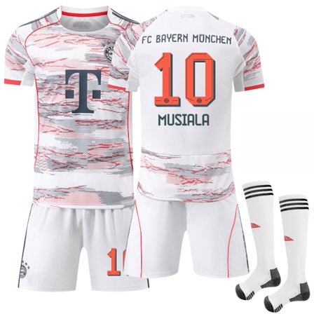 2025-2026 Bayern München Bortedraktsett Nr. 10 Musiala