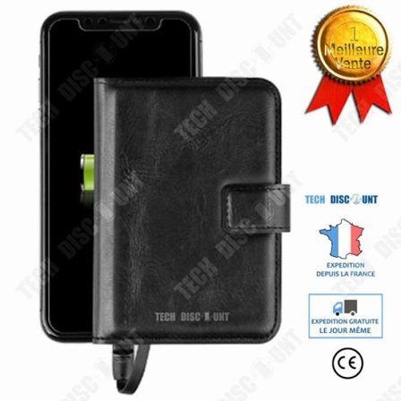 Bärbar batteri - TECH DISCOUNT - TD - 2500mAh - Kompatibel med Android/iPhone - Svart