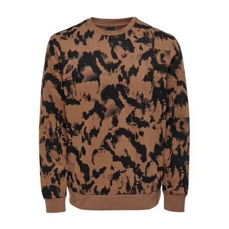 Only & Sons Round-neck Knitwear , Bruin , Heren , Maat: L Truien & Vesten
