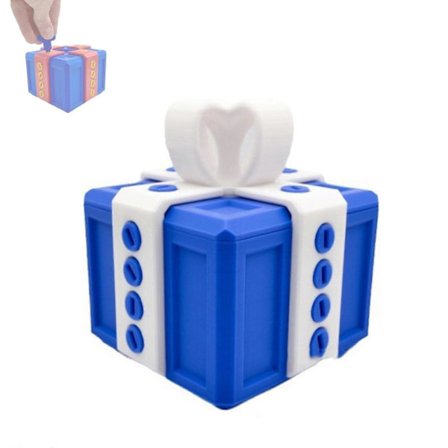 3D Irriterende Gaveæske med 20 Bolte og en Skjult Nøgle, Julefødselsdagsgaveæske