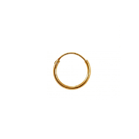 16 Mm. Läkring I 925 Sterling Silver Med Röd Guld Överdrag