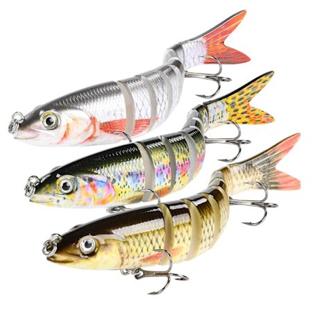 3 flerleddede kunstige agn