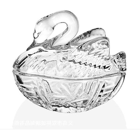 Klar glassoppbevaringskrukke med lokk, godterikrukke matkrukke bryllupsgodteribeholdere krystall smykkeskrin husholdningslagring