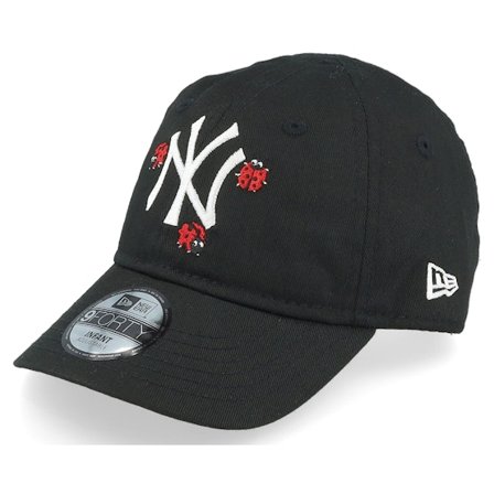 New Era - MLB Preto adjustable Boné - Kids New York Yankees Infant Outdoor 9FORTY Black/White Adjustable @ Hatstore