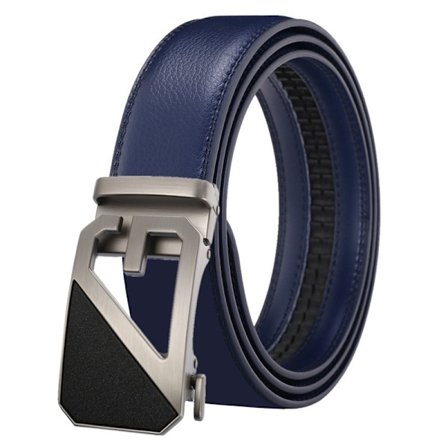 Herre casual business bælte med automatisk spænde - Blå
