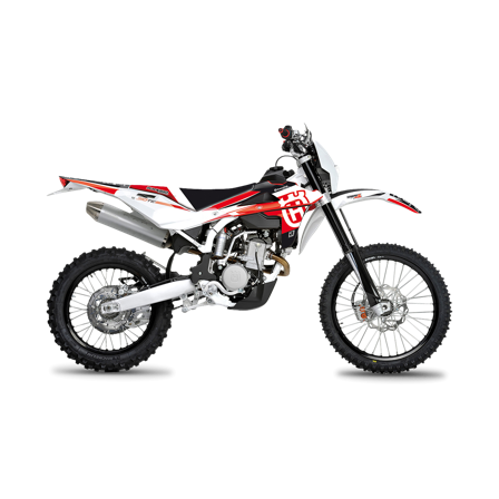 Kit Adesivi Completo Blackbird Dream 4 con Coprisella Bianco-Rosso-Nero - Husqvarna TE 510 2008-2010