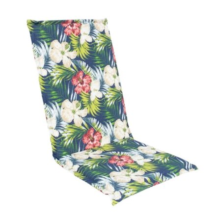 Dyna till stol SOMMARBLOMMA 48x115x4,5cm, mörkblommig