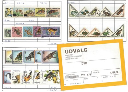 Hele verden - Udvalgshæfte med 160 forskellige frimærker - Postfrisk