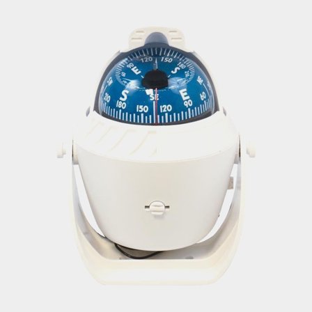 Compas de bateau 1852-Marine, Ø70mm, montage sur étrier, blanc