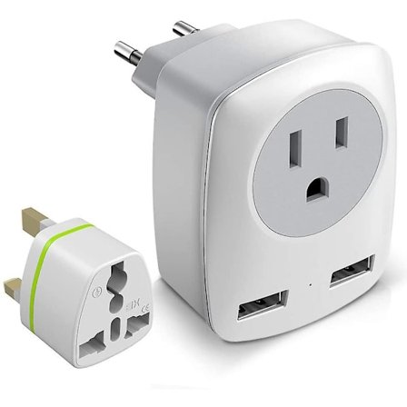 European Travel Plug Adapter, European And British Power Socket Adapter, Suitable For England, Ireland, Italy, France, Germany, Greece, Iceland-