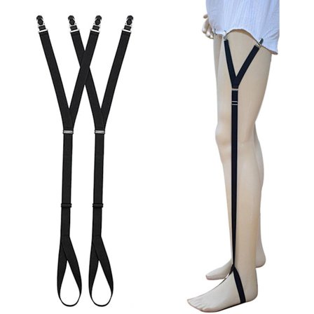 Skjorteholdere - 1 par - Elastisk strømpebånd - Y-formet skjortestrop