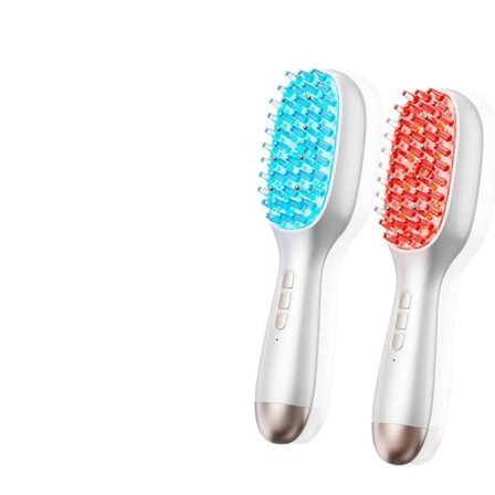 Grossist Anti Hårtab Elektrisk Massage Kam Vibration LED Blåt Rødt Lys Spray Applikator Elektrisk Hovedbunds Massage Kam