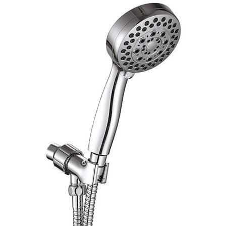 Handhållen duschhuvud, 5 inställningar handhållen duschset med 59 tums duschslang, justerbar dusch