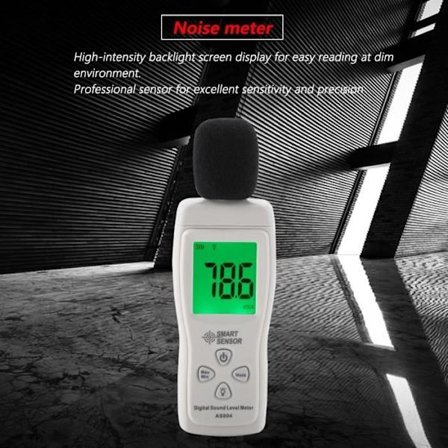 Professionel Digital Lydmåler 30-130dB - Decibelmåling - LCD-skærm