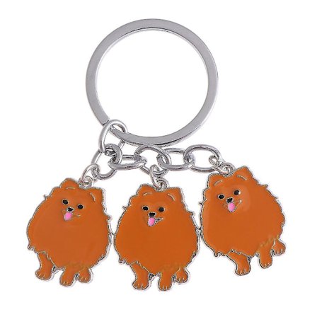 Pomeranian-formet nøglering i metal - Kreativ nøglering - Moderigtig gave til damer