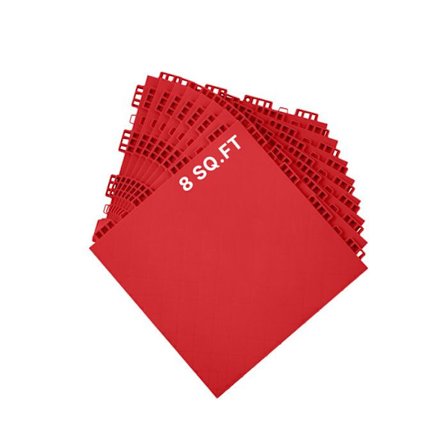 Dalles för Hockey Dryland-Duoku-8 Delar av 12 x 12 tum-Ett Mångsidigt Träningsunderlag för Skott-Röd