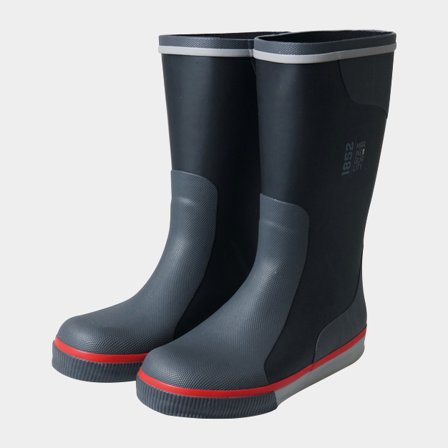 Botas de navegación 1852-Marine Boot, gris con refuerzos gris claro/rojo, unisex, 42