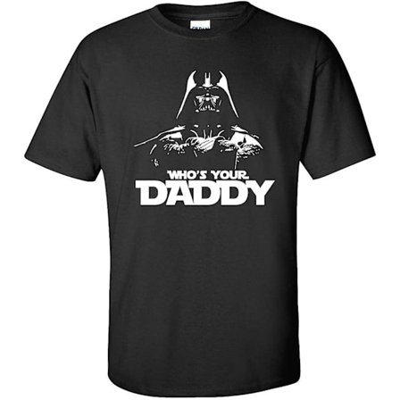 All Things Apparel Darth Vader Who's Your Daddy T-shirt herr - Med Black (ata189)