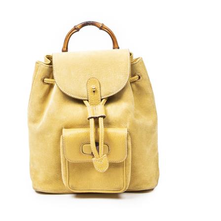 Gucci Vintage Pre-owned Rugzaks , Geel , Dames , Maat: ONE Size Vintage Tassen