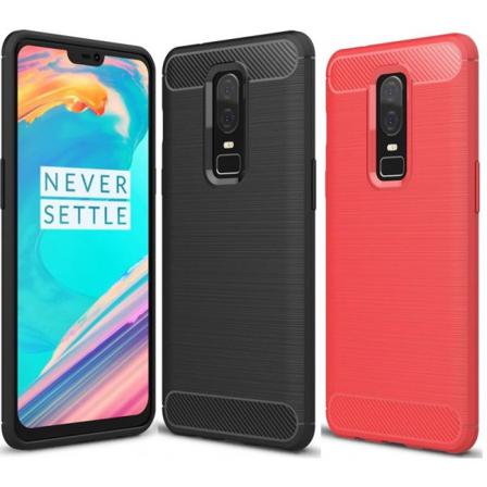 Oneplus 6t Stöttåligt Stötdämpande Skal Slimcarbon Svart