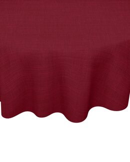 Pyöreä vahakangas, pellavatyylinen, ø 140 cm Punainen