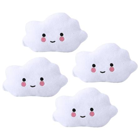 4 stk plysj hundeleke Squeaky plysj leke søt sky tyggeleke pink
