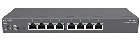 Televes EnGenius ECS1008P Switch 8 porter, Datamaskin & surfing