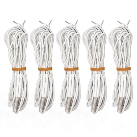 5 STK 24V 60W Varmelegeme Patron Udskiftning Rustfrit Stål Hoved Varmerør 3D Printer Tilbehør 1 Meter / 3.3ft