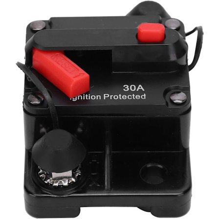 Strømbryter, automatisk tilbakestillingssikringsholder, vanntett automatisk bryter i kobber, rød